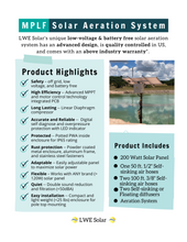 Load image into Gallery viewer, Full MPLF Solar Aeration System (All Parts Included)