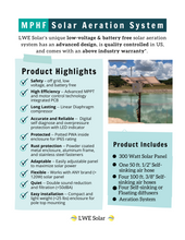 Load image into Gallery viewer, Full MPHF Solar Aeration System (All Parts Included)