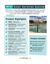 Load image into Gallery viewer, Full MPSF Solar Aeration System (All Parts Included)